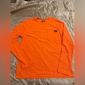 Wrangler Men's Orange Long Sleeve Shirt